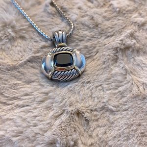 925 sterling silver reversible pendant with 18” chain.